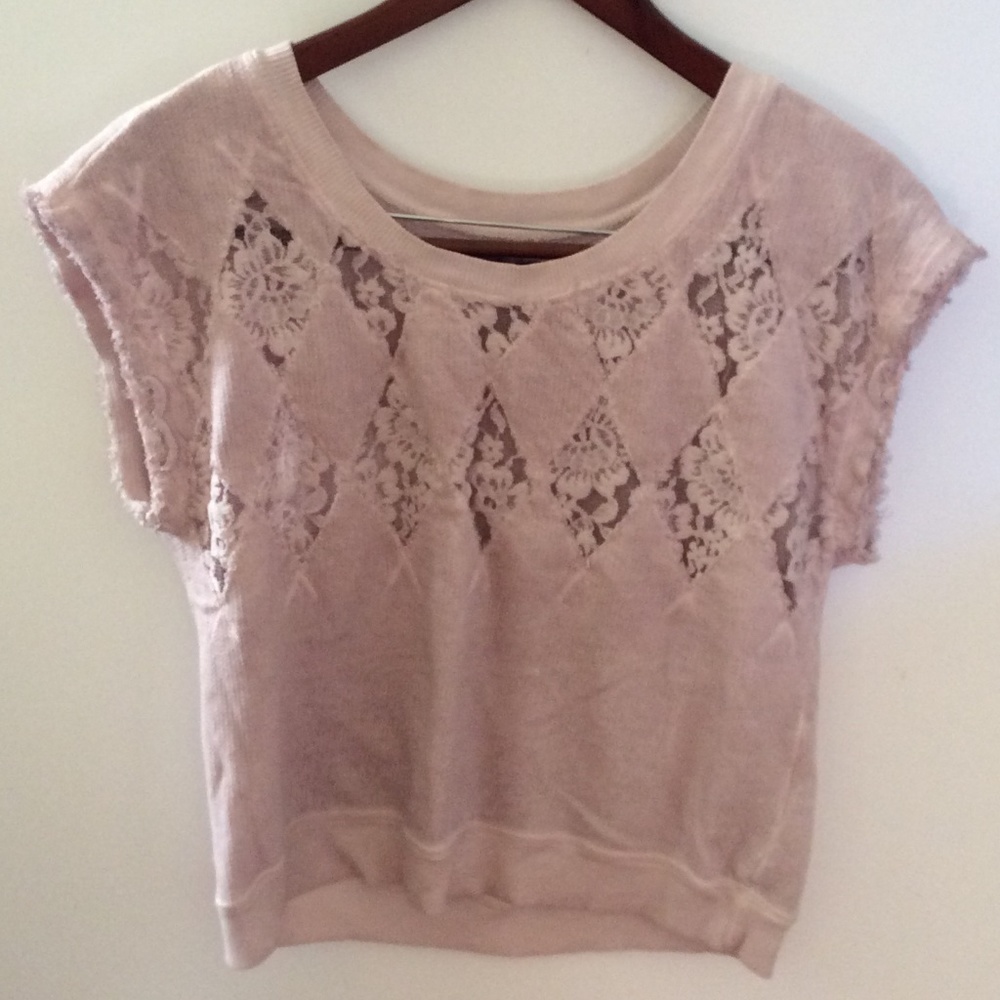 Diesel O.D Knit Embroidered Lace Blush Sweater